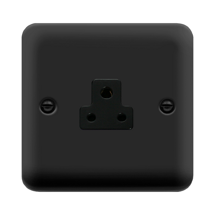 Click Deco Plus Matt Black 2A Unswitched Socket DPMB039BK