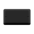 Click Deco Plus Matt Black Double Blank Plate DPMB061