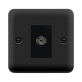 Click Deco Plus Matt Black TV Socket DPMB065MBK