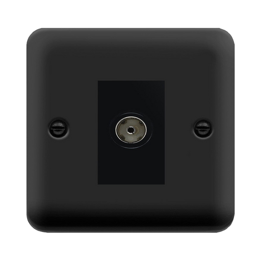 Click Deco Plus Matt Black TV Socket DPMB065MBK