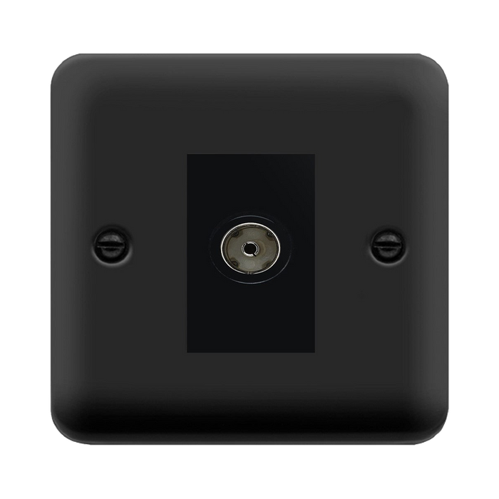 Click Deco Plus Matt Black TV Socket DPMB065MBK
