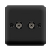 Click Deco Plus Matt Black Double TV Socket DPMB066BK