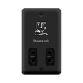 Click Deco Plus Matt Black Shaver Socket DPMB100BK