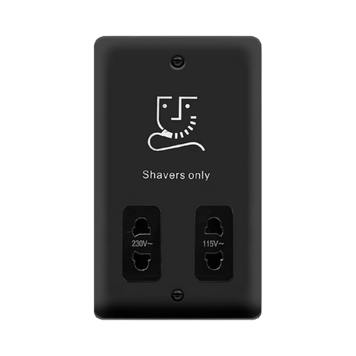 Click Deco Plus Matt Black Shaver Socket DPMB100BK