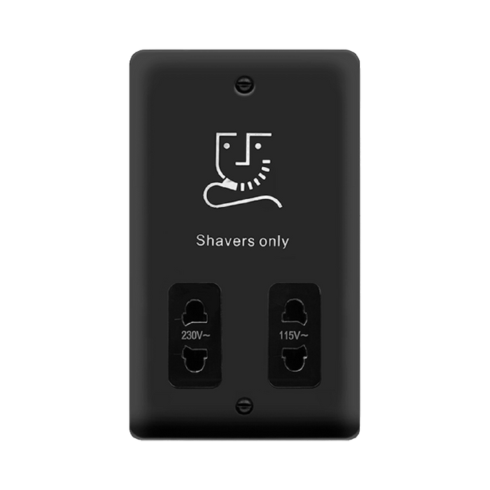 Click Deco Plus Matt Black Shaver Socket DPMB100BK