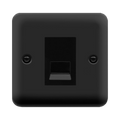 Click Deco Plus Matt Black RJ11 Socket DPMB115MBK