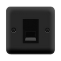 Click Deco Plus Matt Black Master Telephone Socket DPMB120MBK