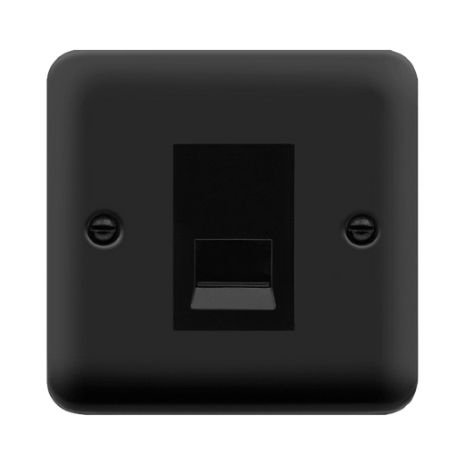 Click Deco Plus Matt Black Master Telephone Socket DPMB120MBK