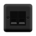 Click Deco Plus Matt Black Double Master Telephone DPMB121MBK