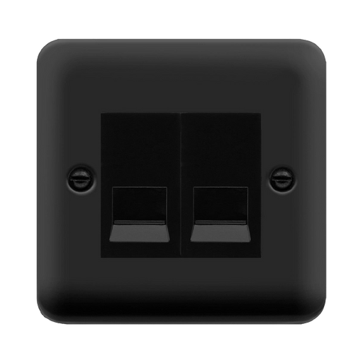 Click Deco Plus Matt Black Double Master Telephone DPMB121MBK