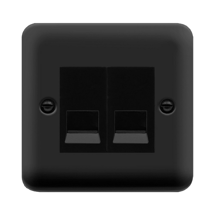 Click Deco Plus Matt Black Double Master Telephone DPMB121MBK