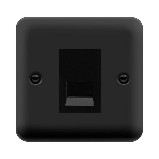 Click Deco Plus Matt Black Slave Telephone Socket DPMB125MBK