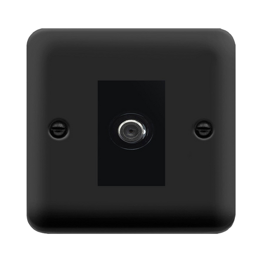 Click Deco Plus Matt Black Satellite Socket DPMB156MBK