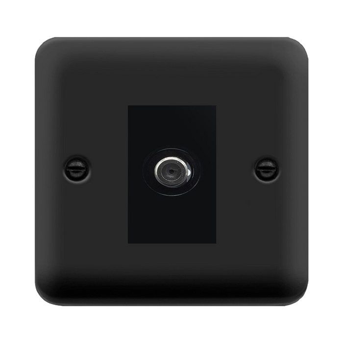 Click Deco Plus Matt Black Satellite Socket DPMB156MBK
