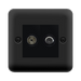 Click Deco Plus Matt Black TV and Satellite Isolated Socket DPMB157MBK