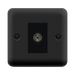 Click Deco Plus Matt Black Isolated TV Socket DPMB158MBK