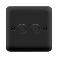 Click Deco Plus Matt Black 2G LED Dimmer Switch DPMB162