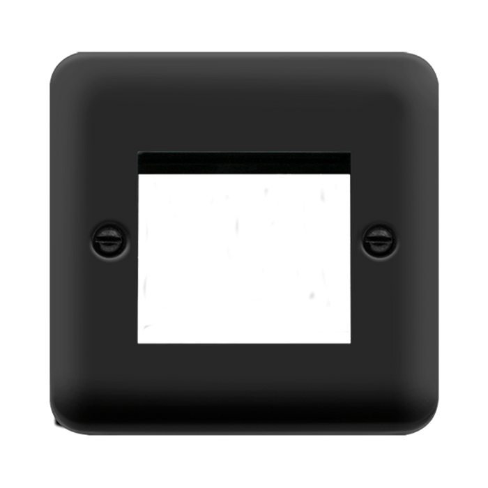 Front view of Scolmore DPMB311 New Media Euro plate