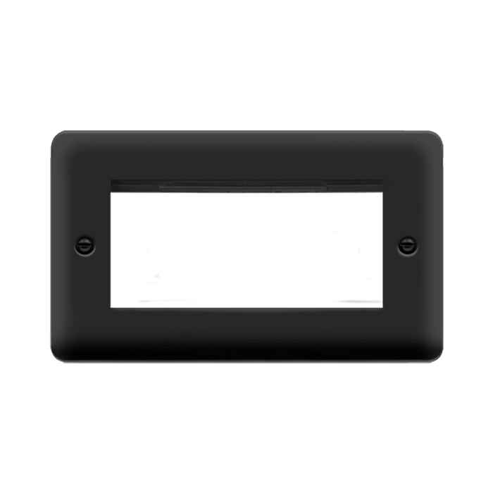 Front view of Scolmore DPMB312 New Media Euro plate