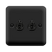 Click Deco Plus Matt Black 2W & Int Toggle Switch DPMB4225