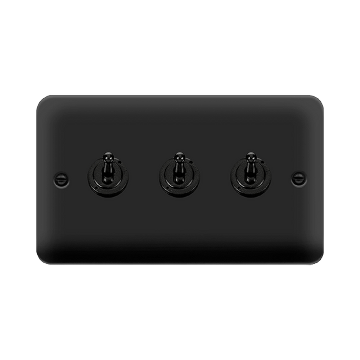 Click Deco Plus Matt Black 3G Toggle Switch DPMB423