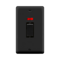 Click Deco Plus Matt Black 45A Cooker Switch with Neon DPMB503BK