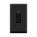 Click Deco Plus Matt Black 45A Cooker Switch with Neon DPMB503BK