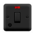 Click Deco Plus Matt Black 20A Double Pole Switch with Neon and Flex DPMB523BK