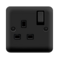 Click Deco Plus Matt Black 13A Single Socket DPMB535BK