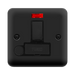 Click Deco Plus Matt Black 13A Switched Spur with Flex and Neon DPMB552BK
