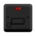 Click Deco Plus Matt Black 13A Fused Connection Unit with Neon and Flex DPMB553BK