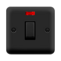 Click Deco Plus Matt Black 20A Double Pole Switch with Neon DPMB723BK