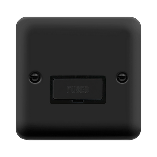 Click Deco Plus Matt Black 13A Unswitched Spur DPMB750BK