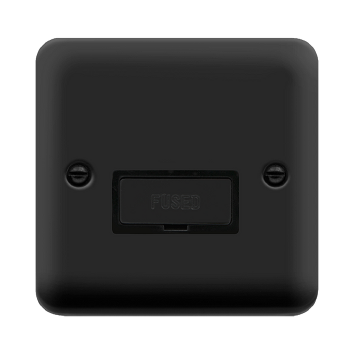 Click Deco Plus Matt Black 13A Unswitched Spur DPMB750BK
