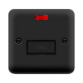 Click Deco Plus Matt Black 13A Unswitched Spur with Neon DPMB753BK