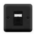 Click Deco Plus Matt Black Cat6 Data Socket DPMBRJ456BK