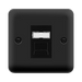 Click Deco Plus Matt Black Cat6 Data Socket DPMBRJ456BK