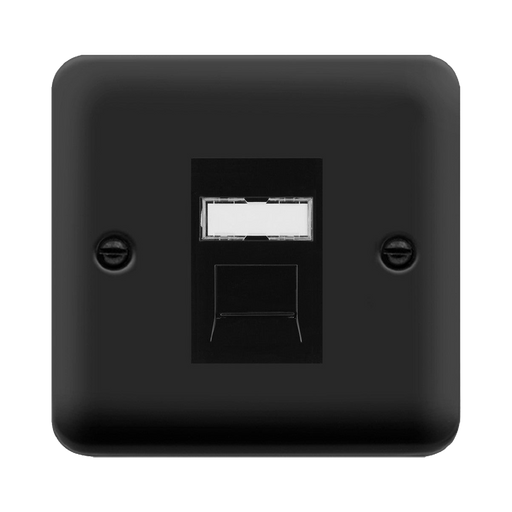 Click Deco Plus Matt Black Cat5e Data Socket DPMBRJ45BK