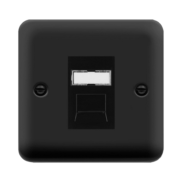 Click Deco Plus Matt Black Cat5e Data Socket DPMBRJ45BK
