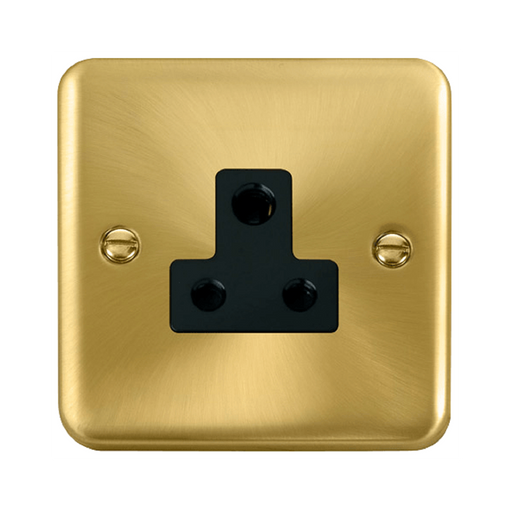 Click Deco Plus Satin Brass 5A Unswitched Socket DPSB038BK