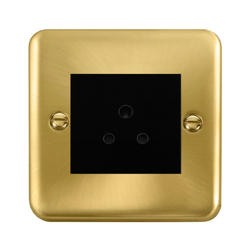 Click Deco Plus Satin Brass 5A Unswitched Socket DPSB038MBK