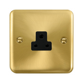 Click Deco Plus Satin Brass 2A Unswitched Socket DPSB039BK