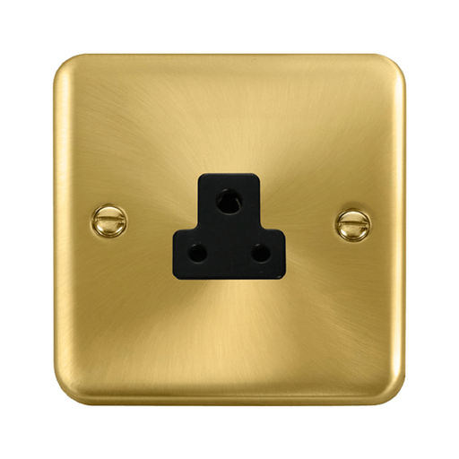 Click Deco Plus Satin Brass 2A Unswitched Socket DPSB039BK