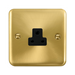Click Deco Plus Satin Brass 2A Unswitched Socket DPSB039BK