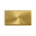 Click Deco Plus Satin Brass Double Blank Plate DPSB061