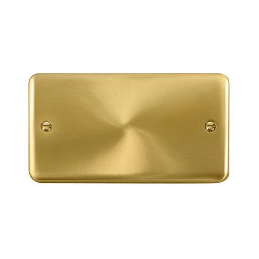 Click Deco Plus Satin Brass Double Blank Plate DPSB061