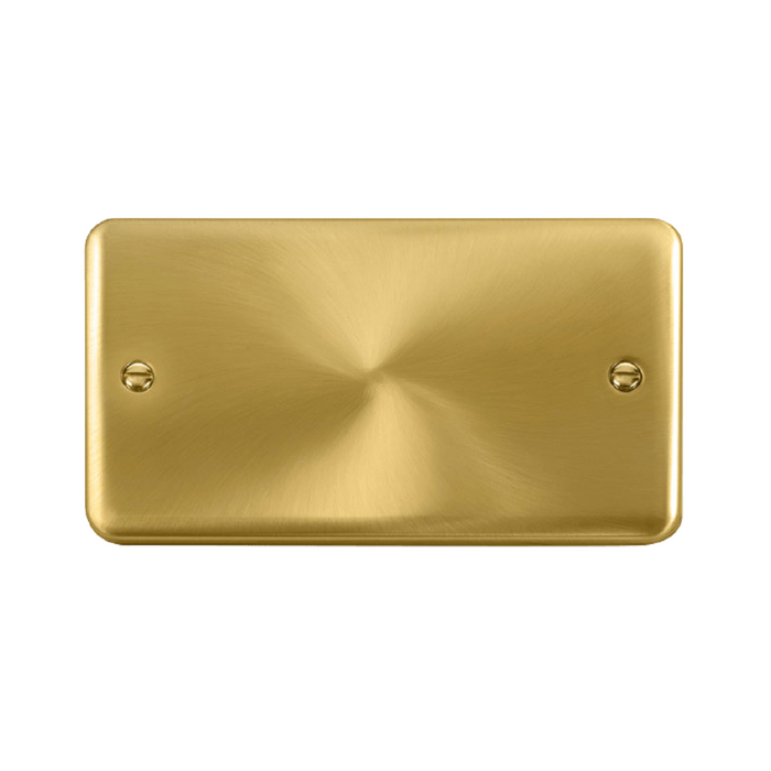 Click Deco Plus Satin Brass Double Blank Plate DPSB061