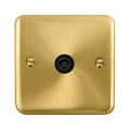 Click Deco Plus Satin Brass TV Socket DPSB065BK