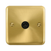 Click Deco Plus Satin Brass TV Socket DPSB065BK