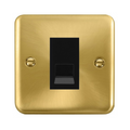 Click Deco Plus Satin Brass Slave Telephone Socket DPSB125MBK